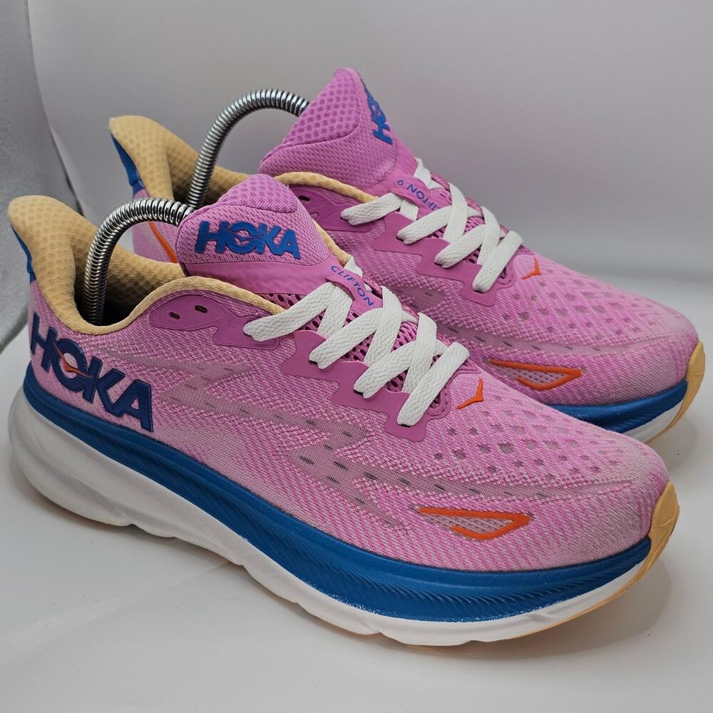 Hoka One One Clifton 9 Cyclamen Sweet Lilac Womens 8.5B UK 7 Running Shoes